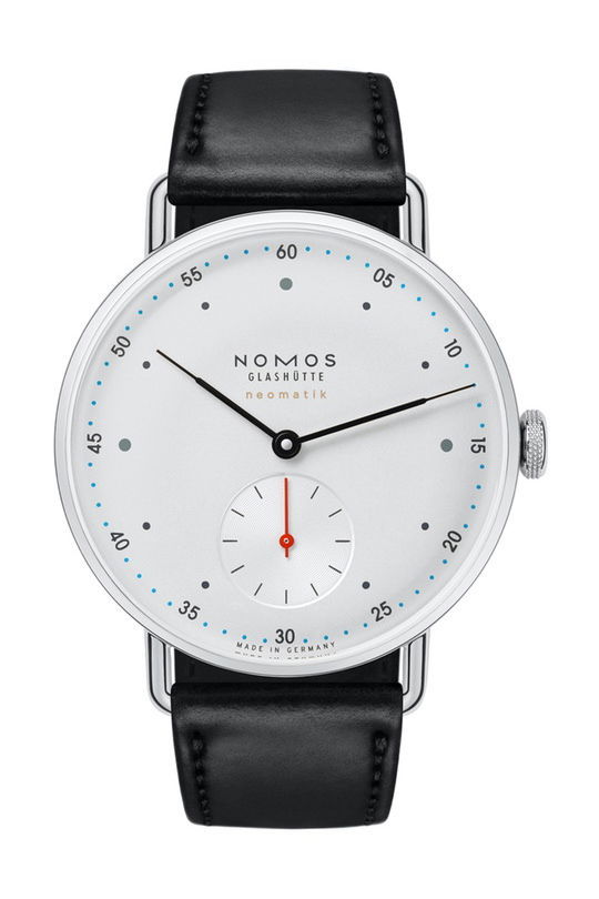 Nomos Glashütte Metro neomatik luxury timepiece - detailed view