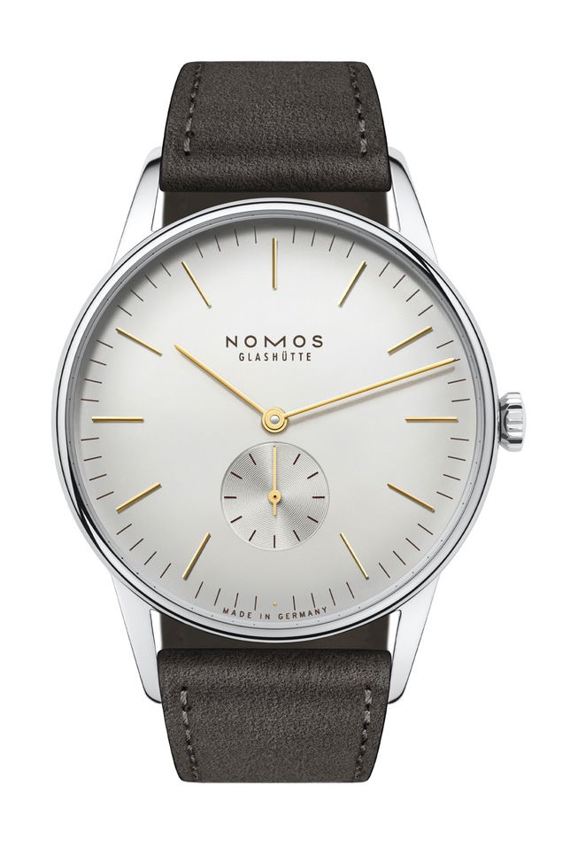 Nomos Glashütte Orion 38 Silver luxury timepiece - detailed view