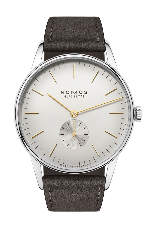 Nomos Glashütte Orion 38 Silver luxury timepiece - detailed view