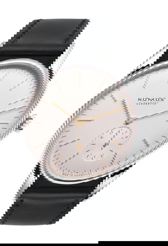 Nomos Glashütte Orion rose luxury timepiece - detailed view