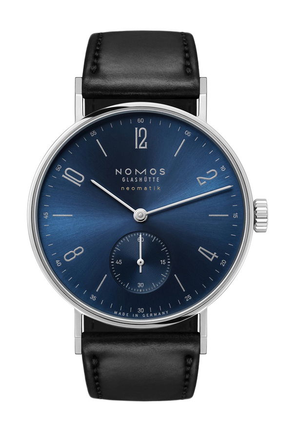 Nomos Glashütte Tangente neomatik Blue Gold luxury timepiece - detailed view