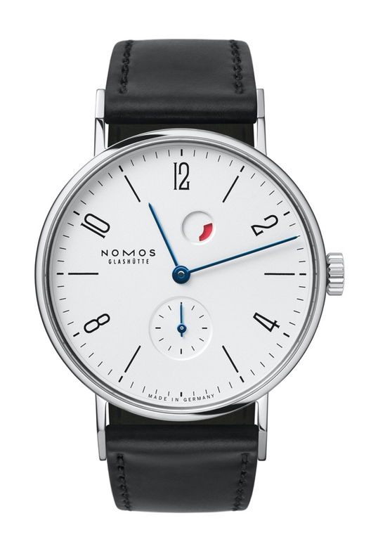 Nomos Glashütte Tangente power reserve luxury timepiece - detailed view