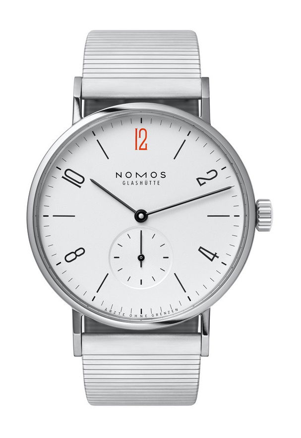Nomos Glashütte Tangomat Doctors Without Borders Germany luxury timepiece - detailed view