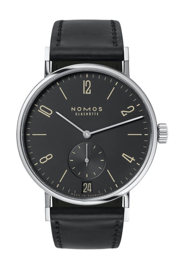 Nomos Glashütte Tangomat Ruthenium Date luxury timepiece - detailed view