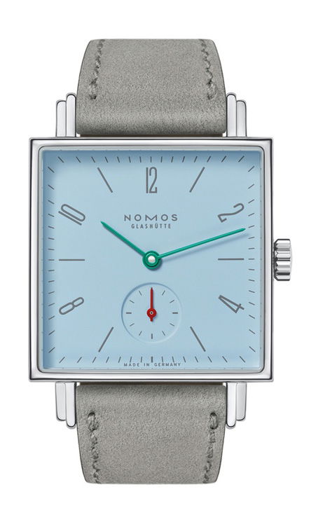 Nomos Glashütte Tetra Azure luxury timepiece - detailed view