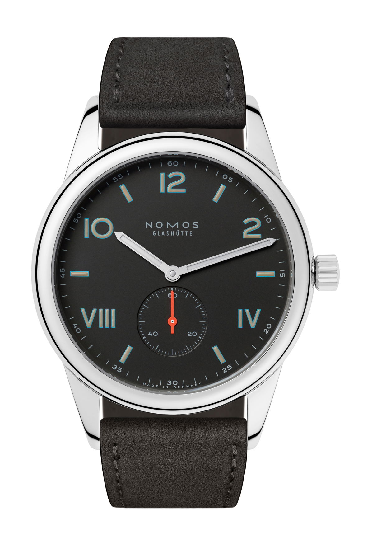 Nomos Glashütte Club Campus 38 Night luxury timepiece - detailed view