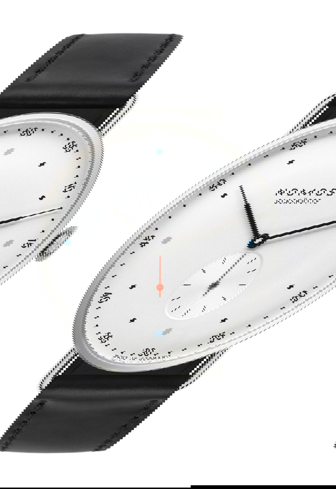 Nomos Glashütte Metro 38 luxury timepiece - detailed view
