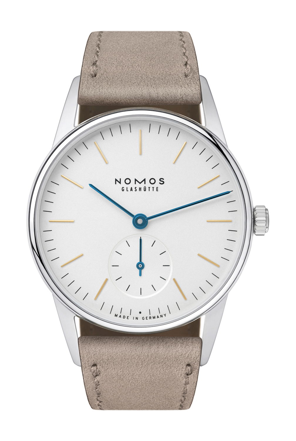 Nomos Glashütte Orion 33 luxury timepiece - detailed view