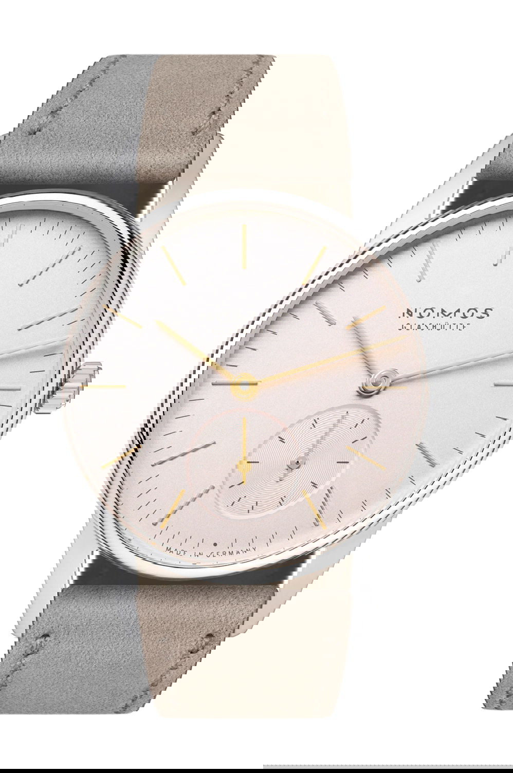 Nomos Glashütte Orion 33 rose luxury timepiece - detailed view