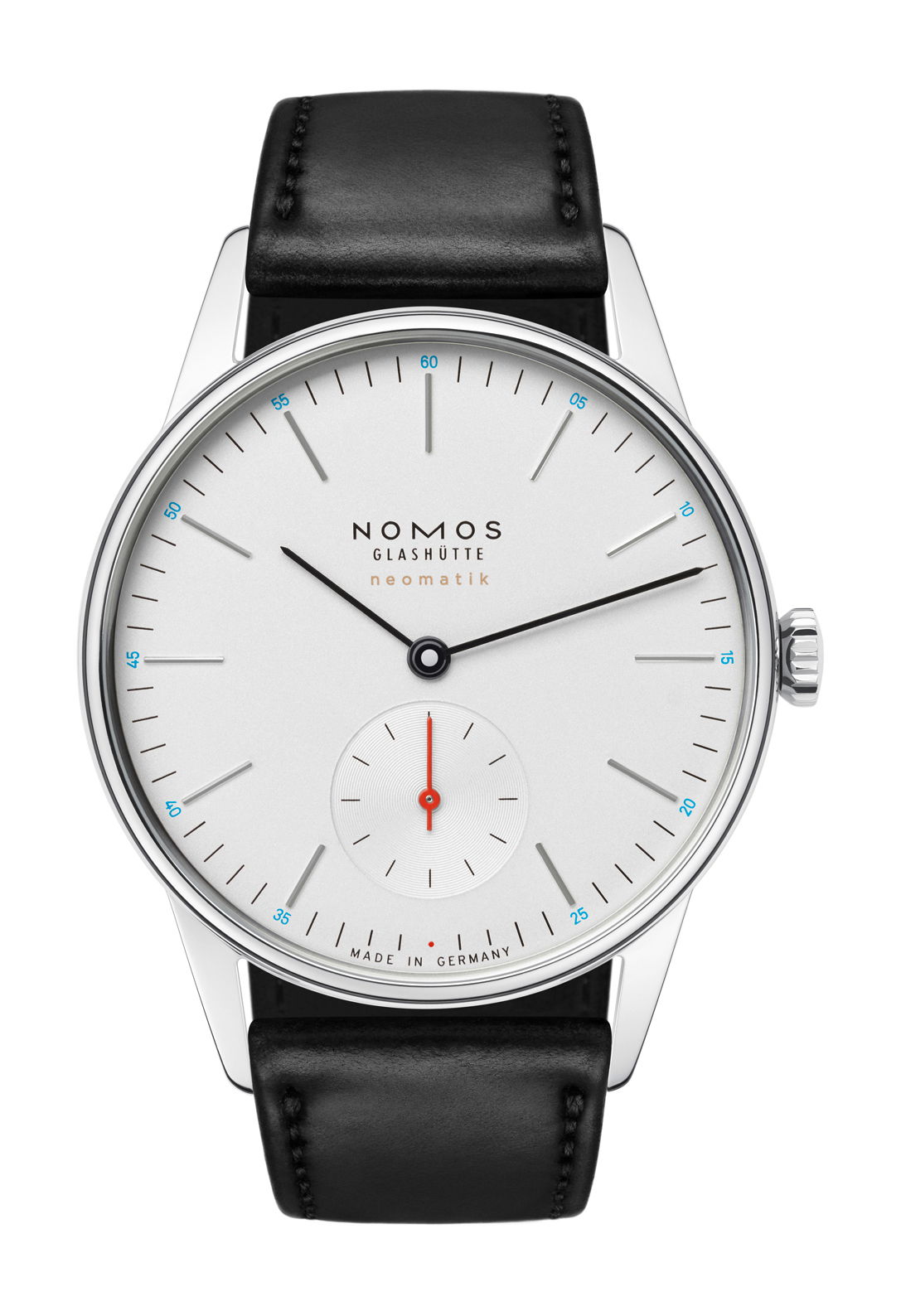 Nomos Glashütte Orion neomatik luxury timepiece - detailed view