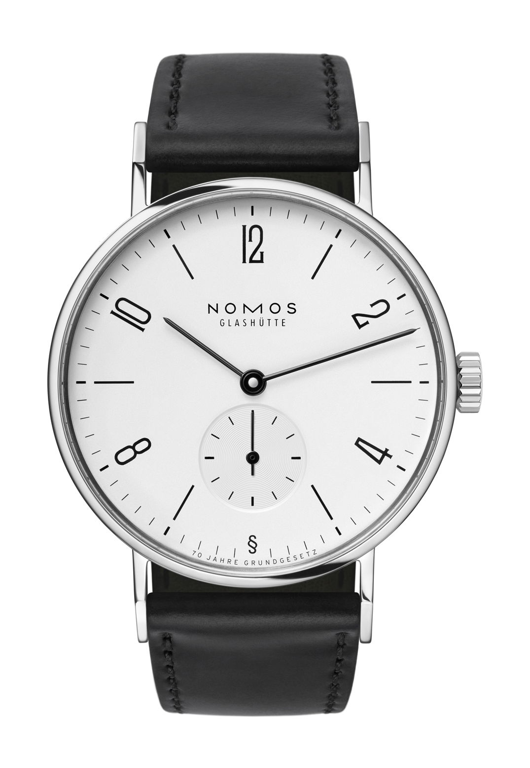 Nomos Glashütte Tangente luxury timepiece - detailed view