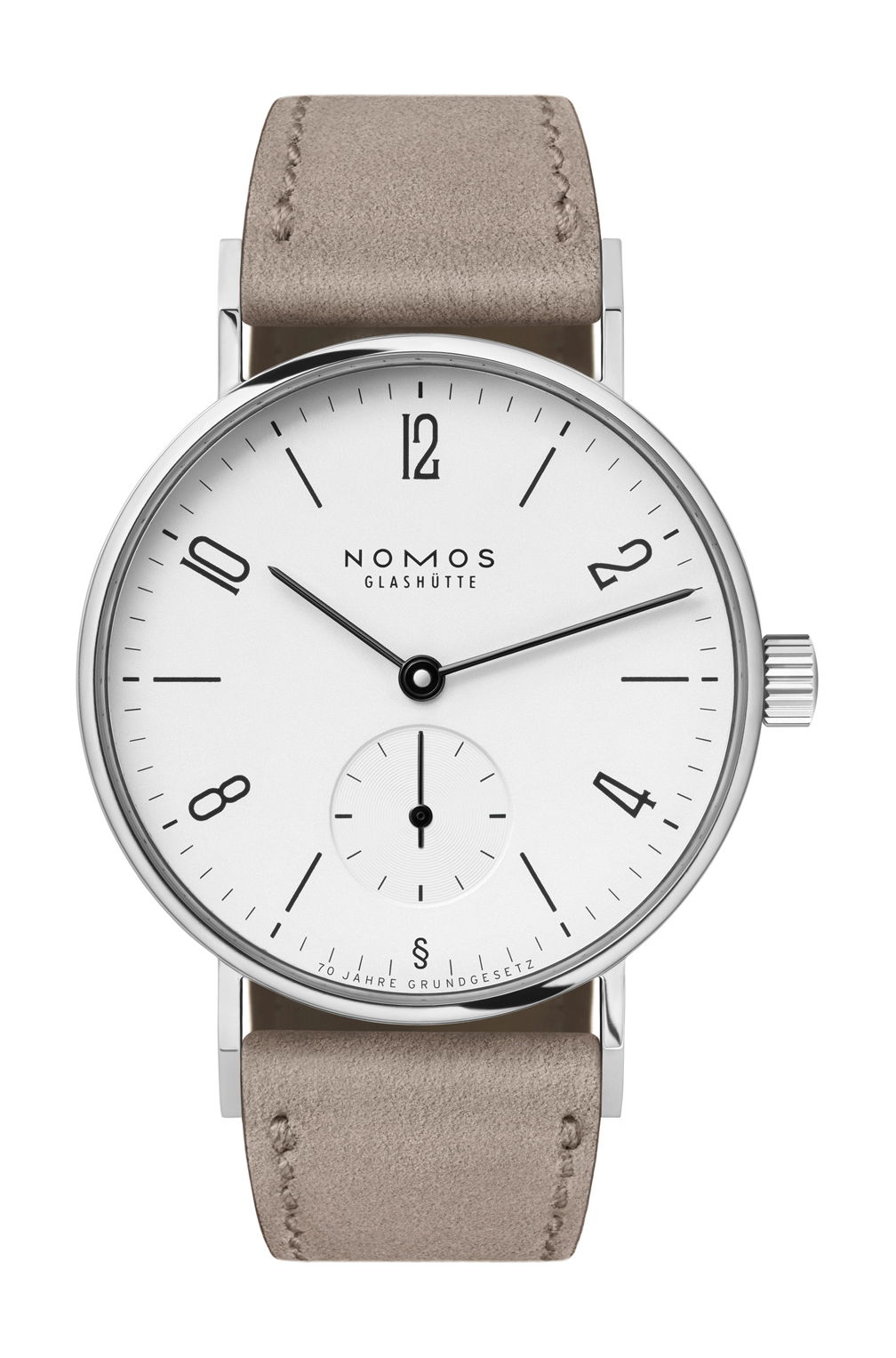 Nomos Glashütte Tangente 33 luxury timepiece - detailed view