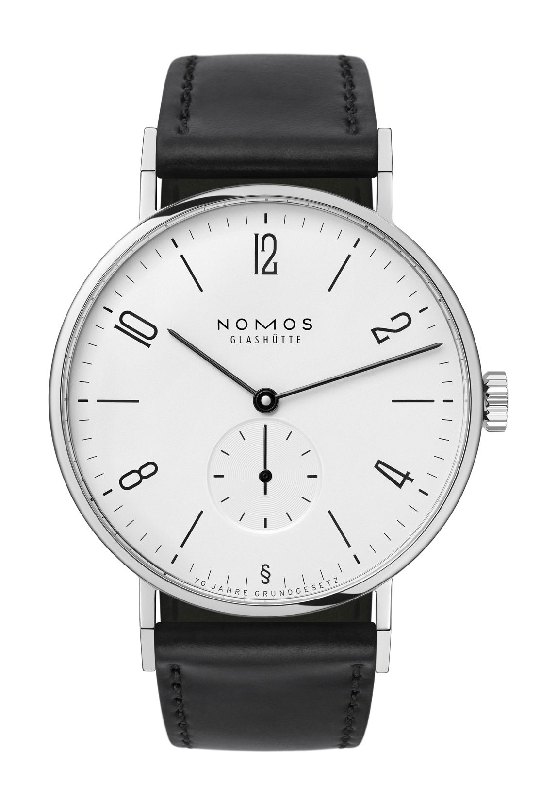 Nomos Glashütte Tangente 38 luxury timepiece - detailed view