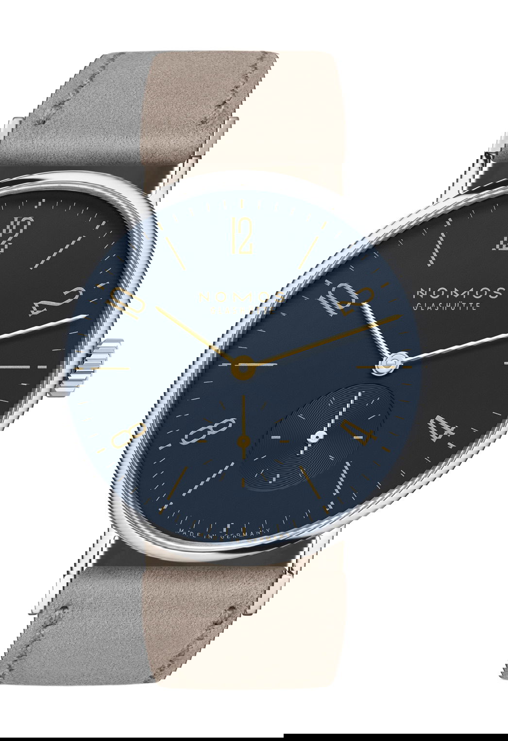 Nomos Glashütte Tangente midnight blue luxury timepiece - detailed view