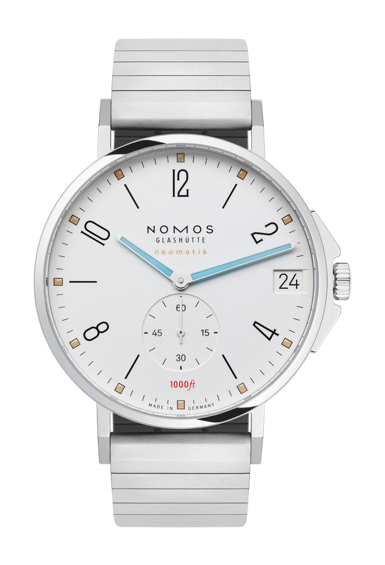 Nomos Glashütte Tangente Sport neomatik 42 Date luxury timepiece - detailed view