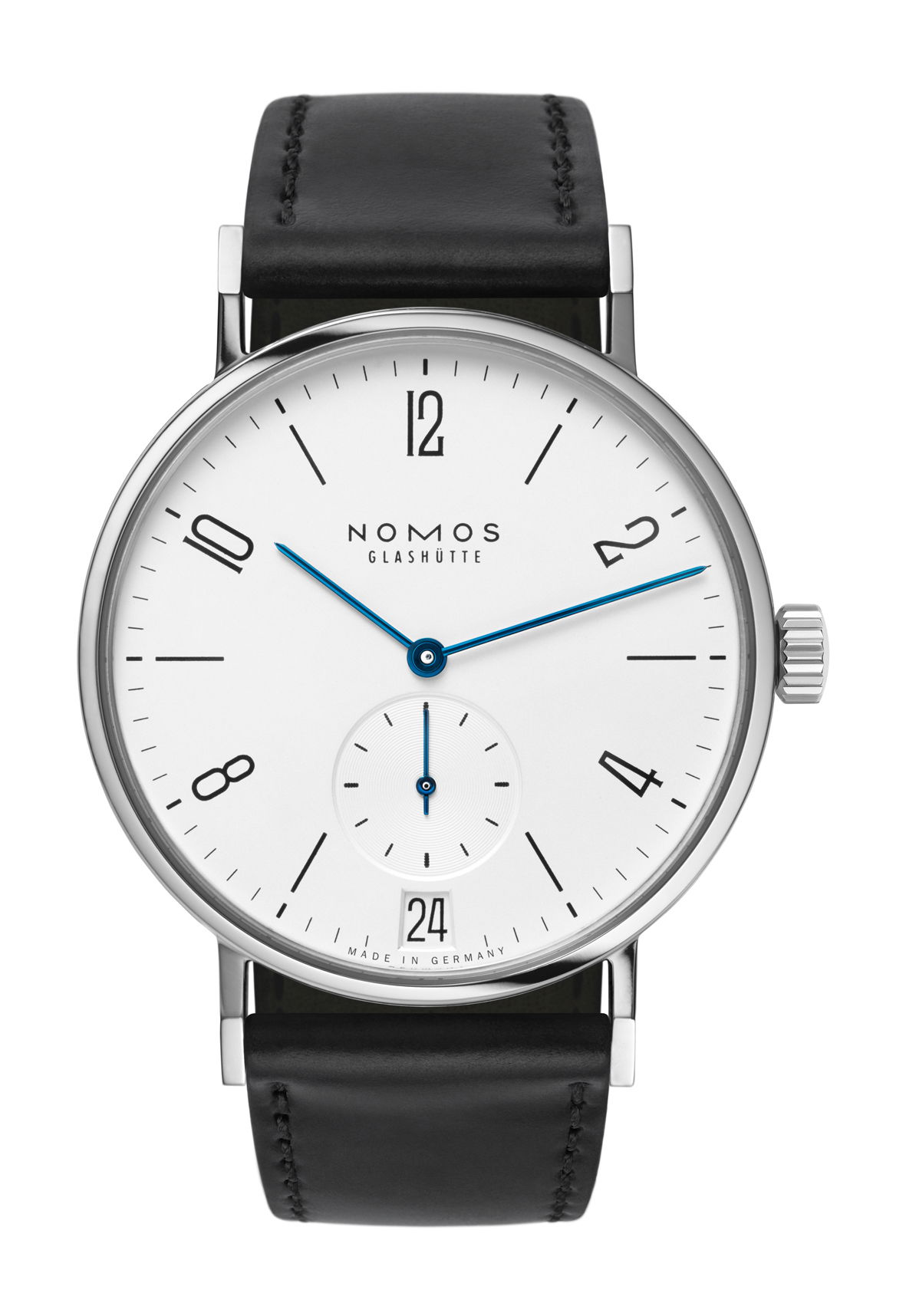 Nomos Glashütte Tangomat date luxury timepiece - detailed view