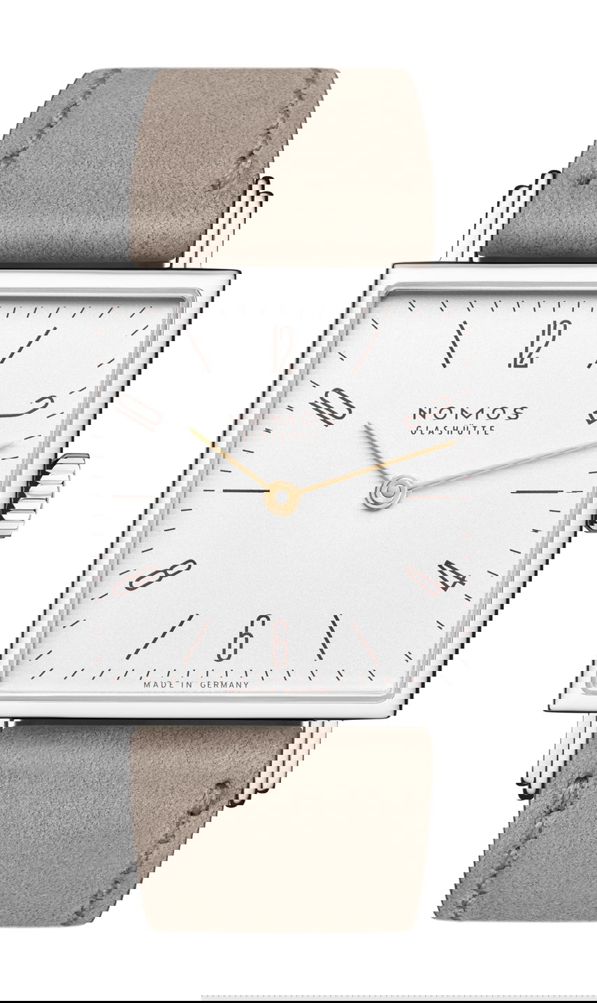 Nomos Glashütte Tetra 27 duo luxury timepiece - detailed view