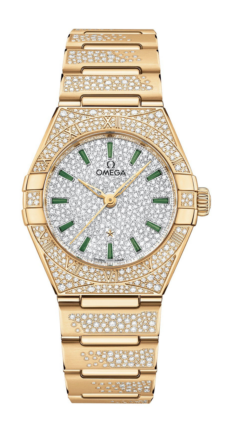 Omega Constellation luxury timepiece - detailed view