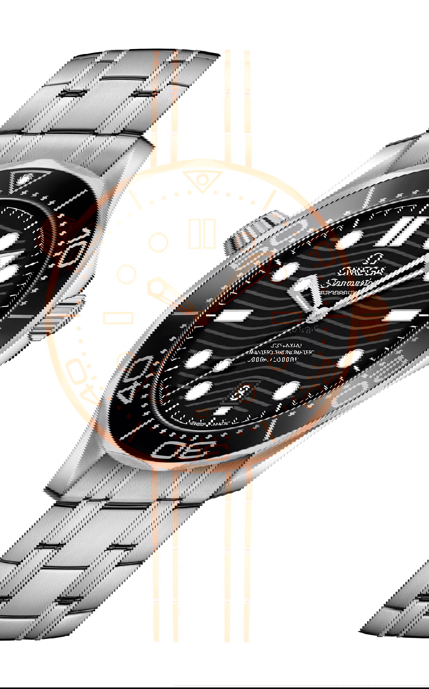 Omega Seamaster luxury timepiece - detailed view