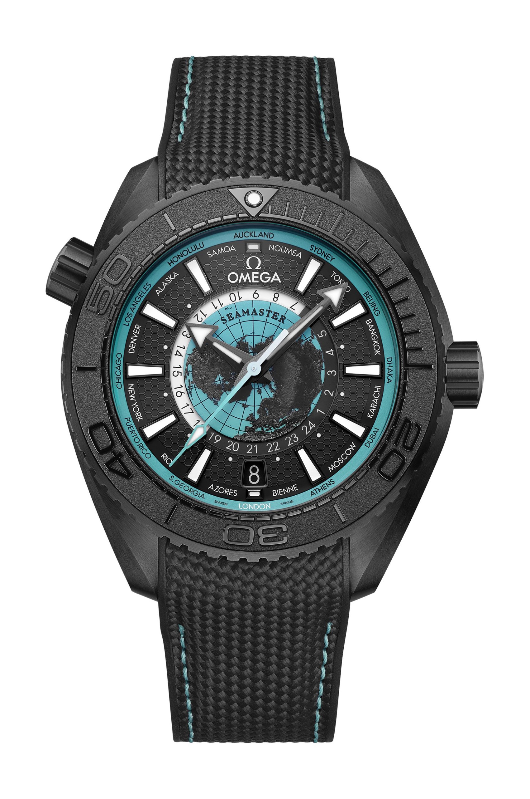 Omega Seamaster luxury timepiece - detailed view