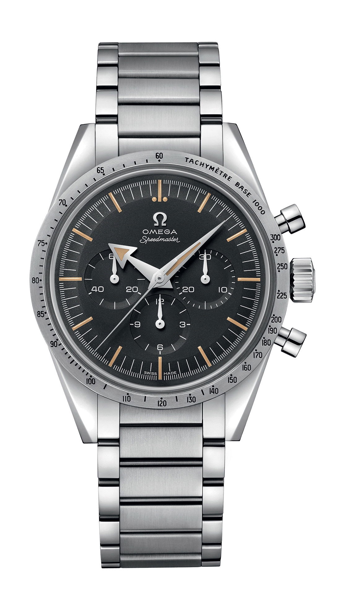 Omega Speedmaster luxury timepiece - detailed view