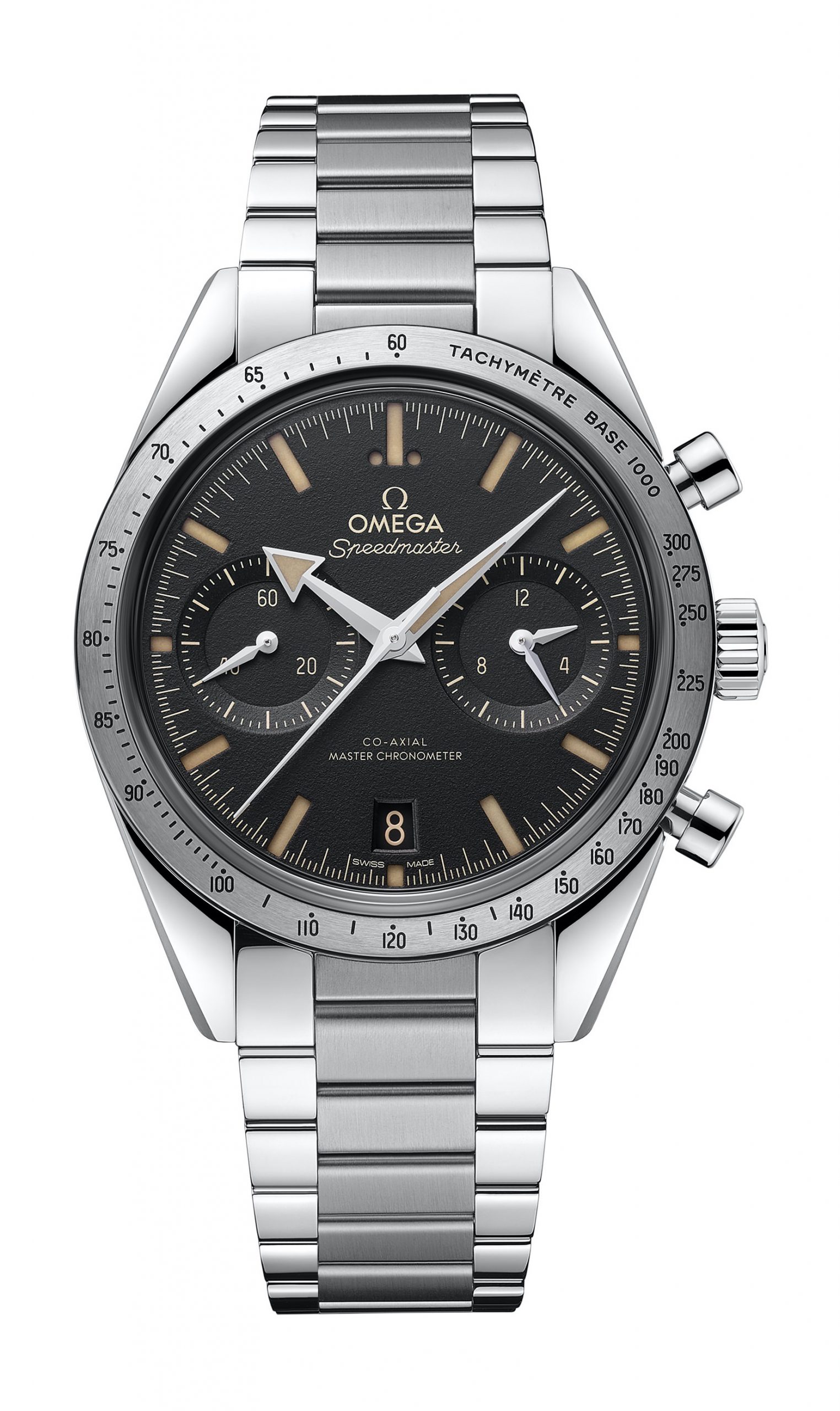 Omega Speedmaster luxury timepiece - detailed view