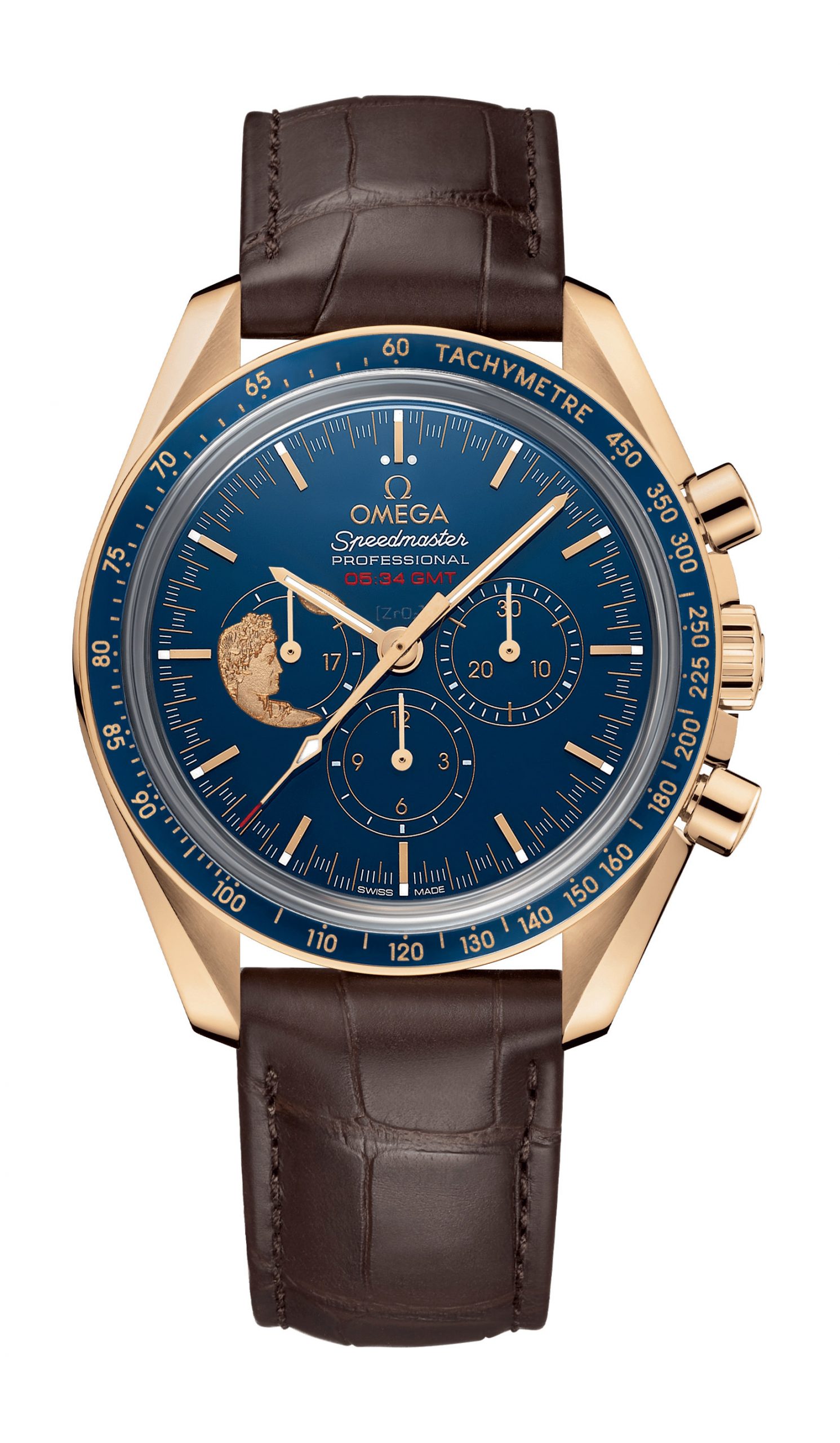 Omega Speedmaster luxury timepiece - detailed view