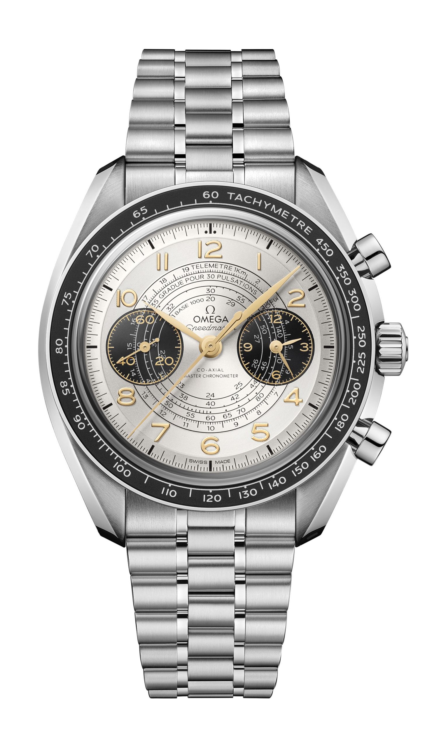 Omega Speedmaster luxury timepiece - detailed view