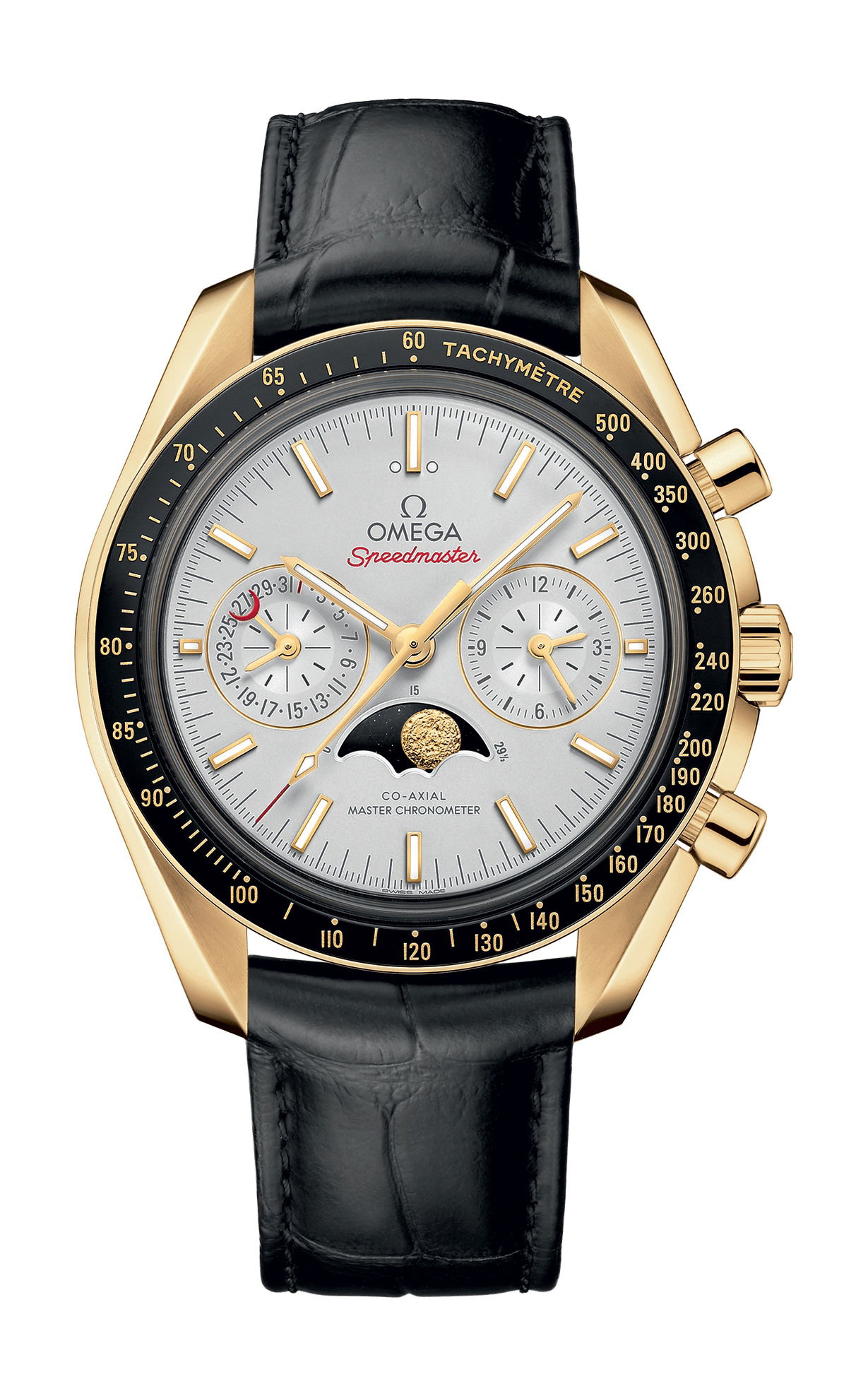 Omega Speedmaster luxury timepiece - detailed view