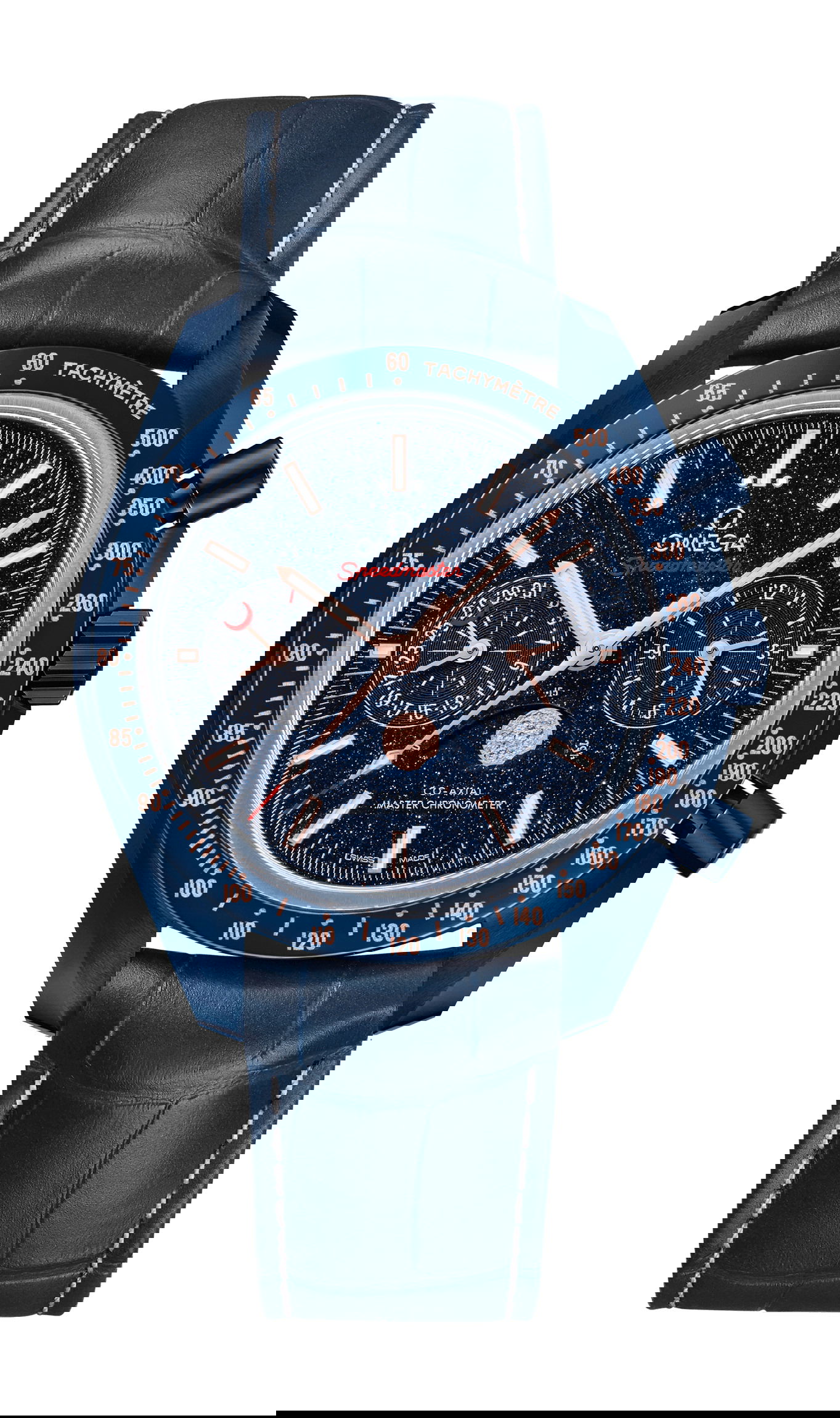 Omega Speedmaster luxury timepiece - detailed view