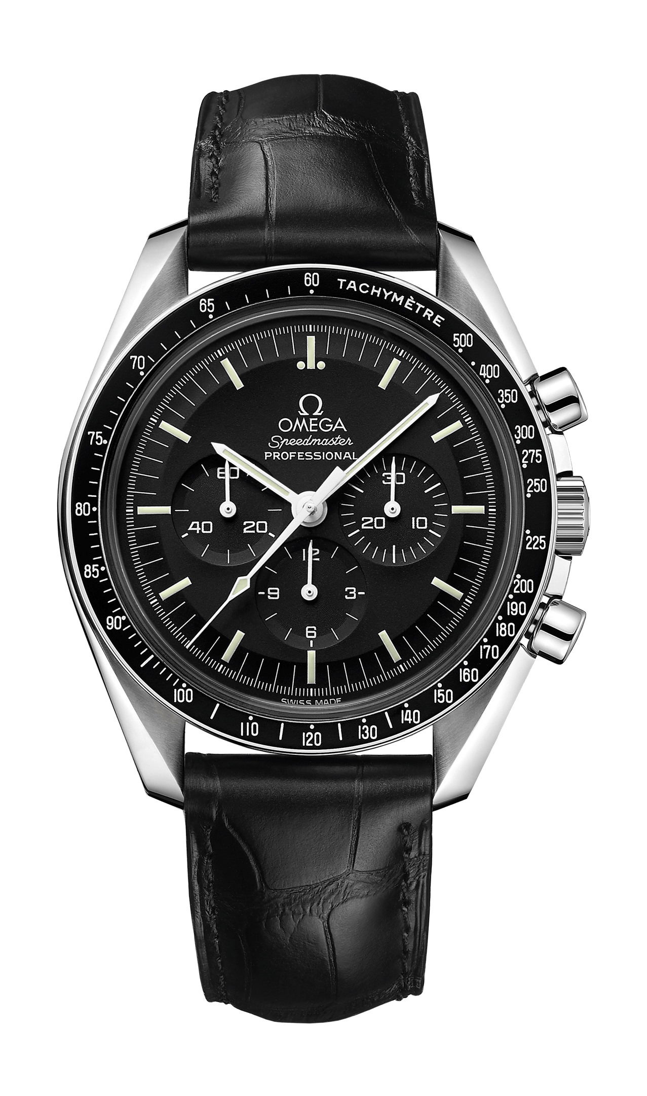 Omega Speedmaster luxury timepiece - detailed view