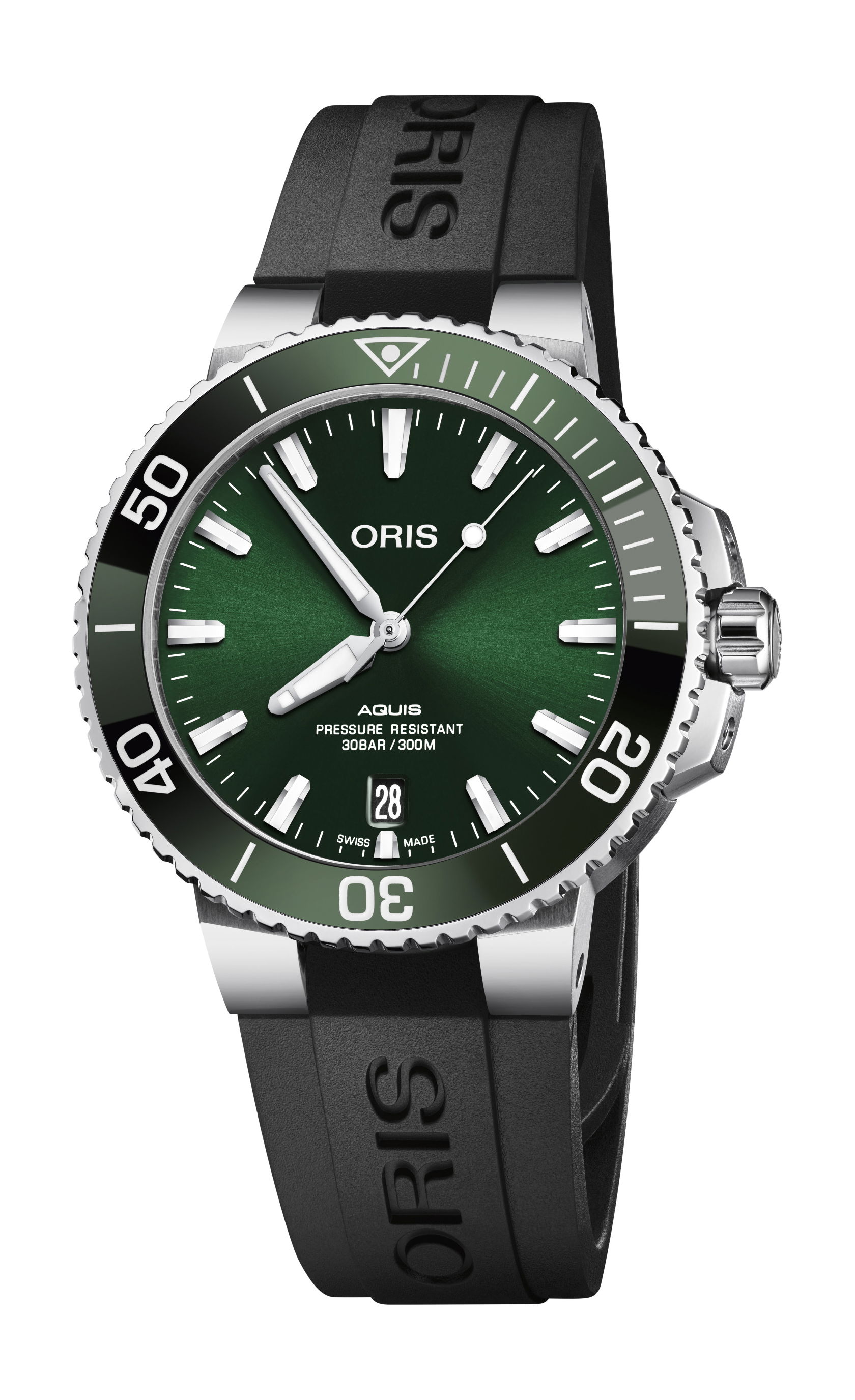 Oris Aquis Date luxury timepiece - detailed view