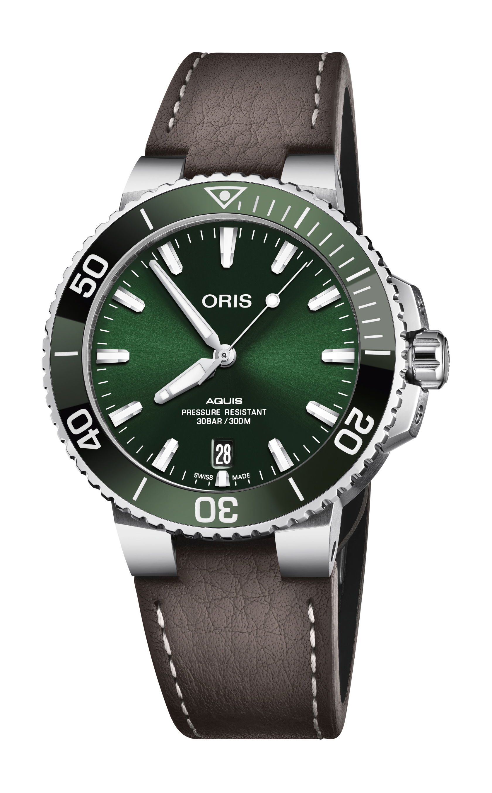 Oris Aquis Date luxury timepiece - detailed view