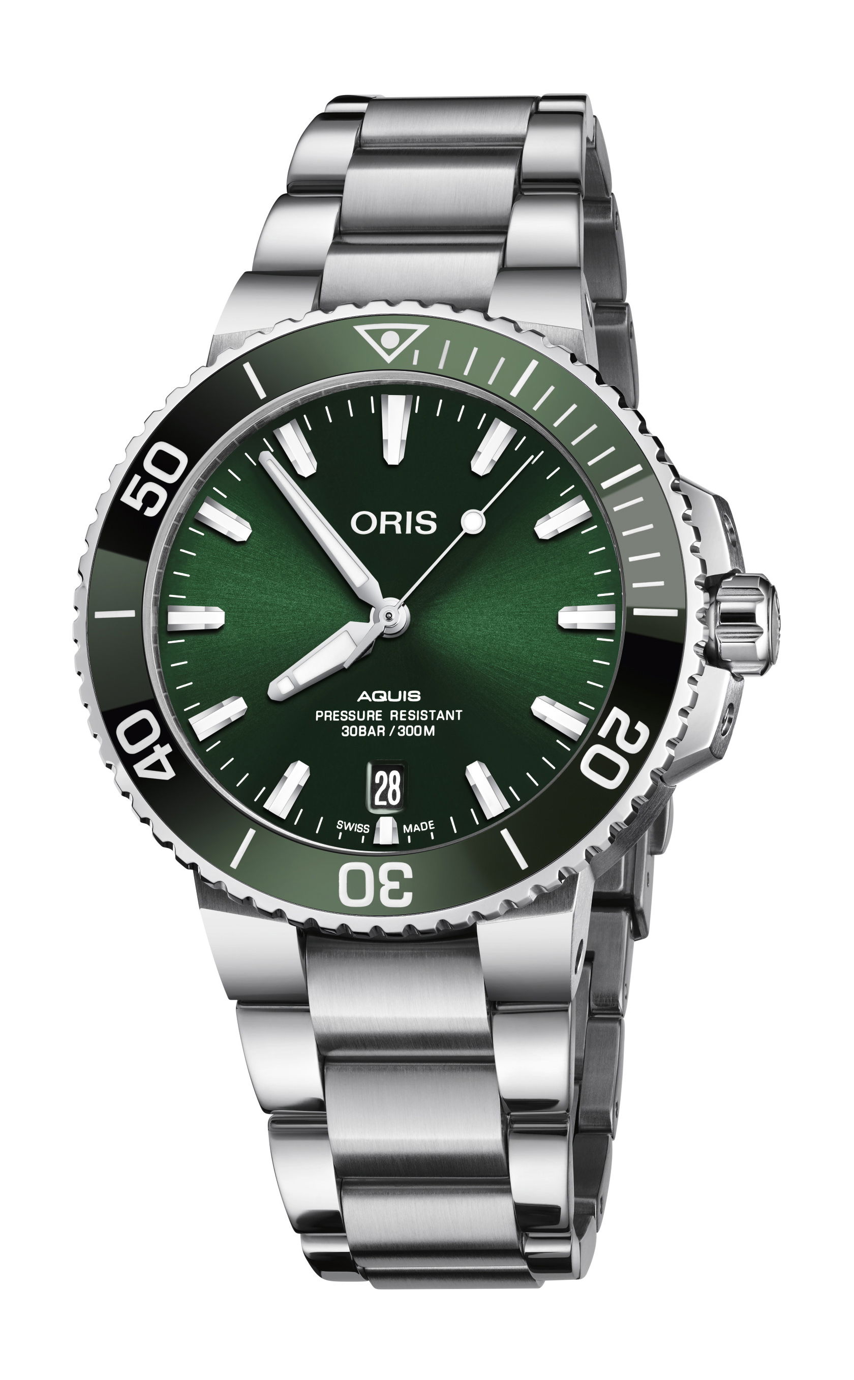 Oris Aquis Date luxury timepiece - detailed view