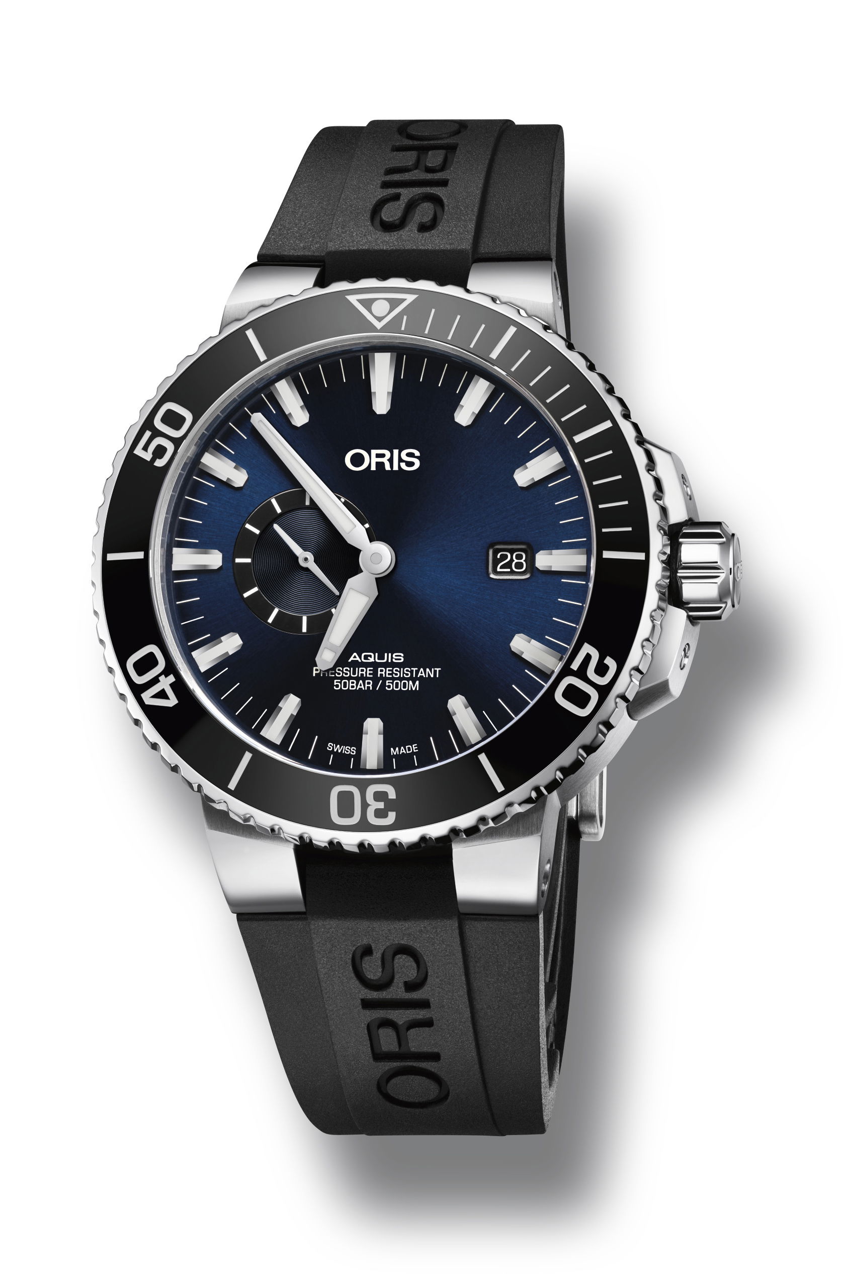 Oris Aquis Small Second, Date luxury timepiece - detailed view
