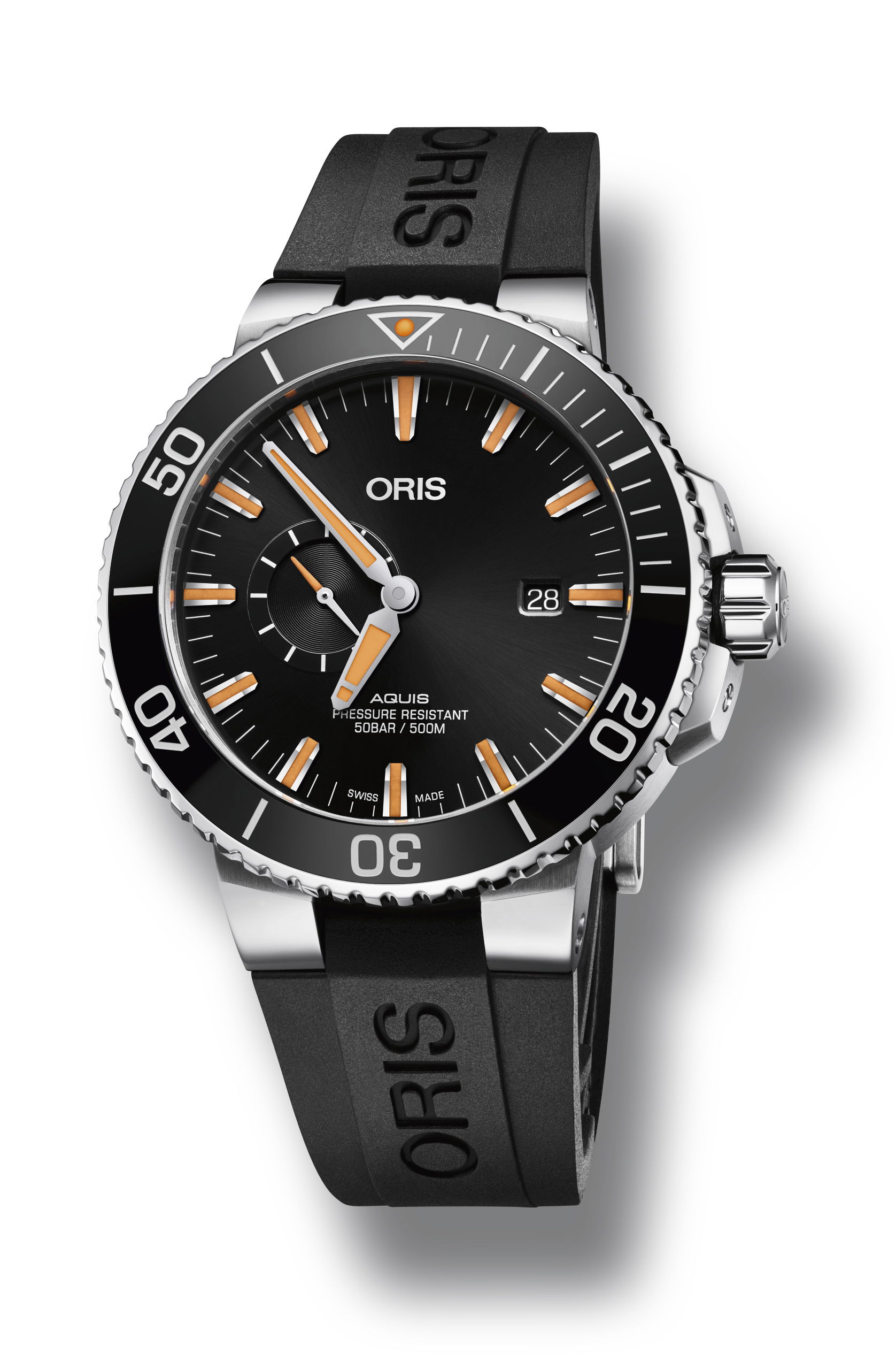 Oris Aquis Small Second, Date luxury timepiece - detailed view