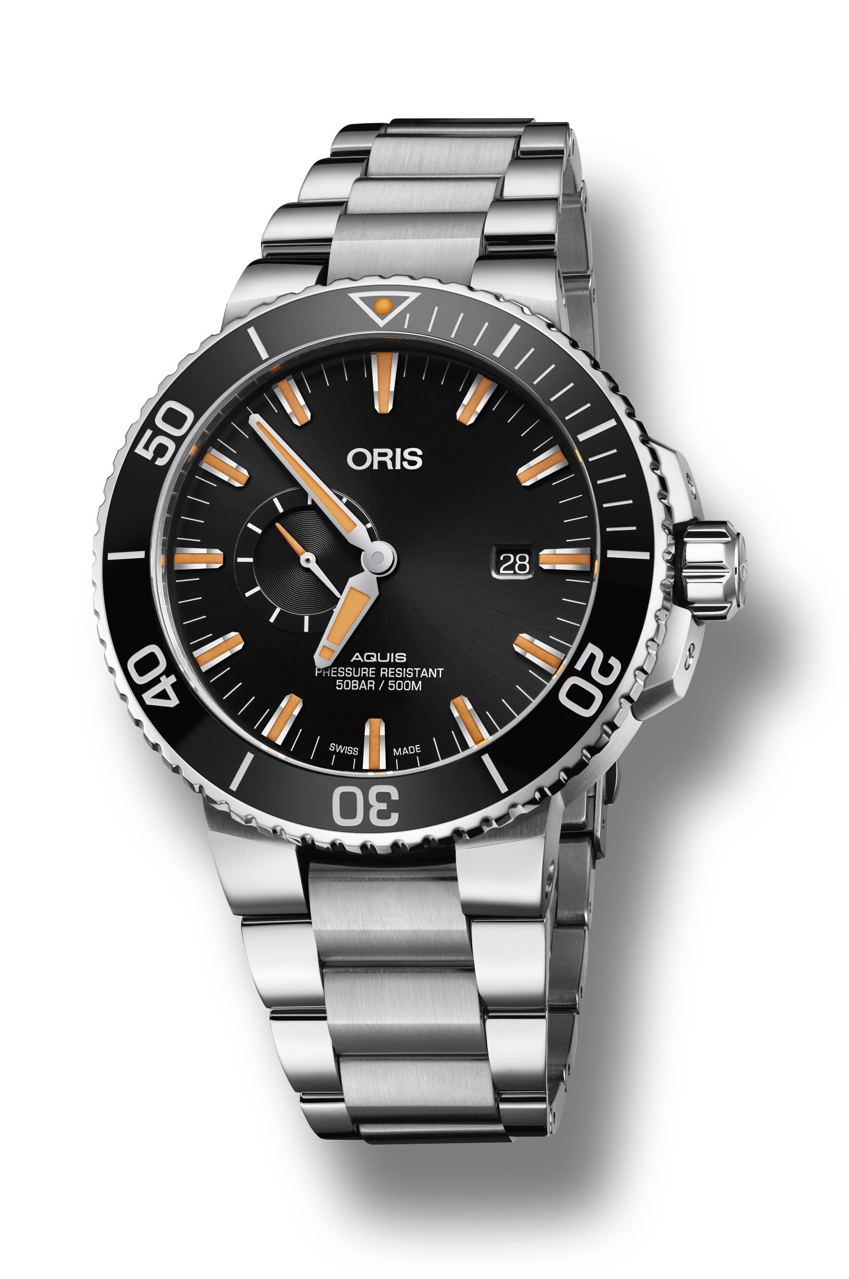 Oris Aquis Small Second, Date luxury timepiece - detailed view
