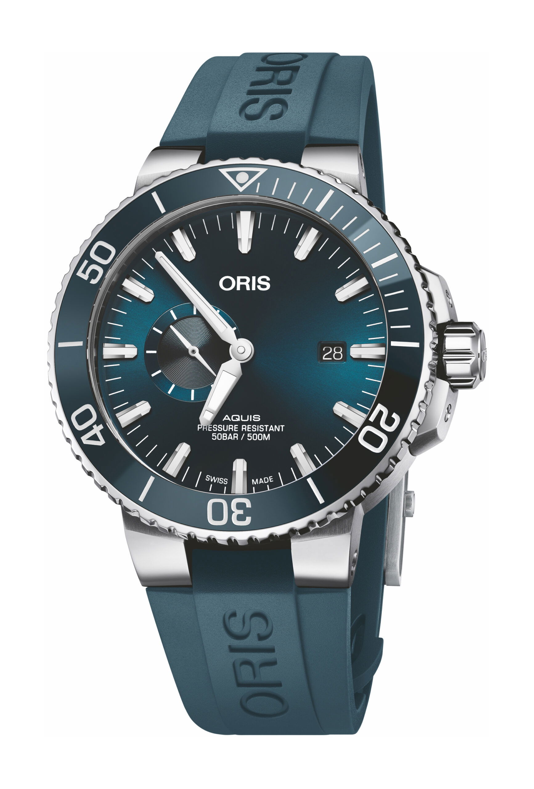 Oris Aquis Small Second Date luxury timepiece - detailed view