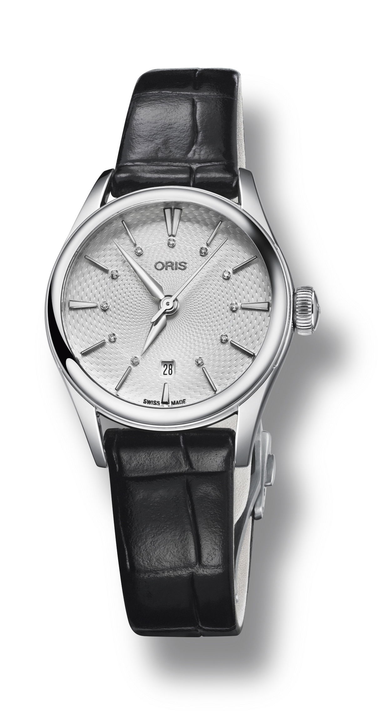 Oris Artelier Date Diamonds luxury timepiece - detailed view