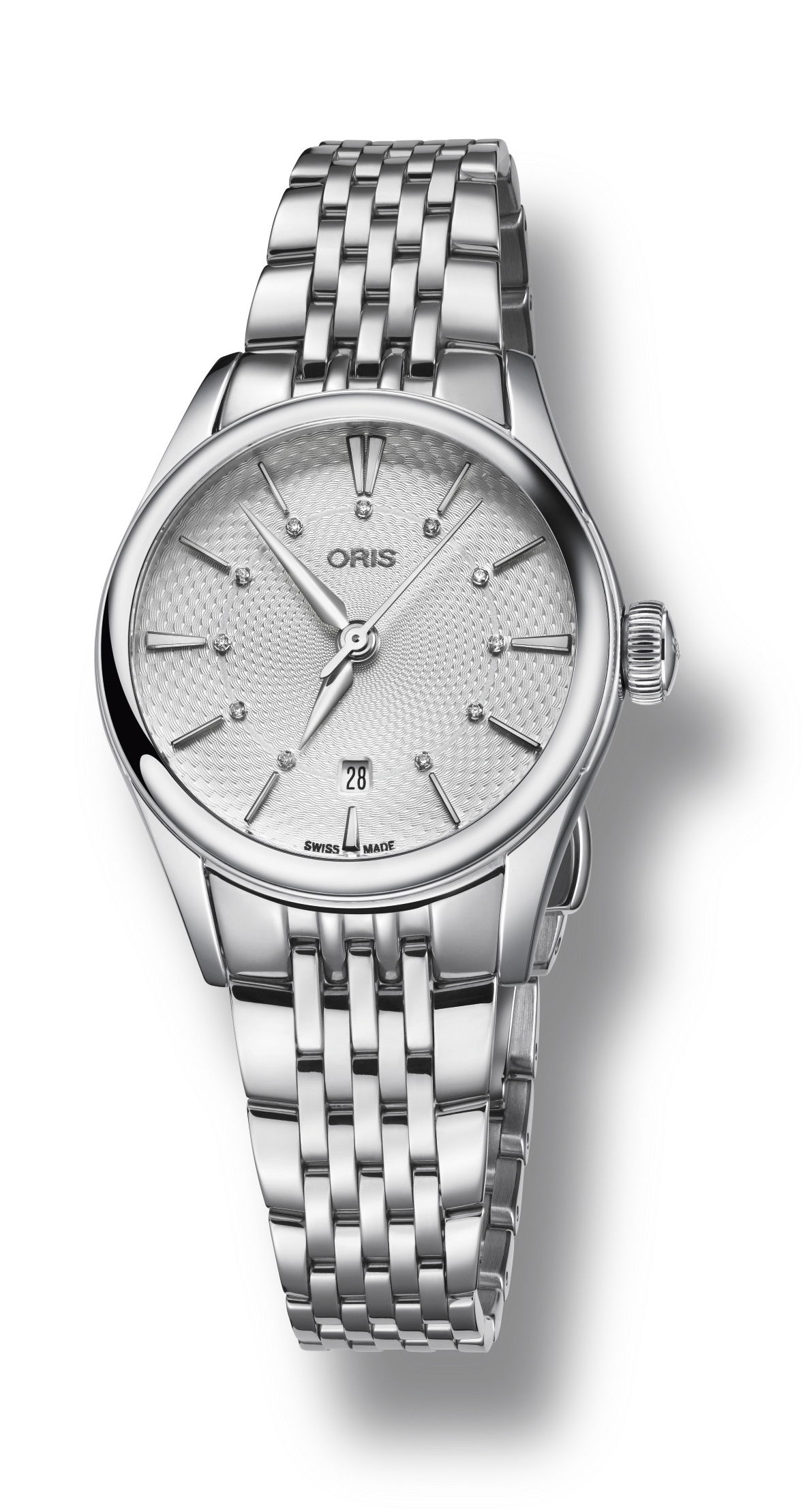 Oris Artelier Date Diamonds luxury timepiece - detailed view
