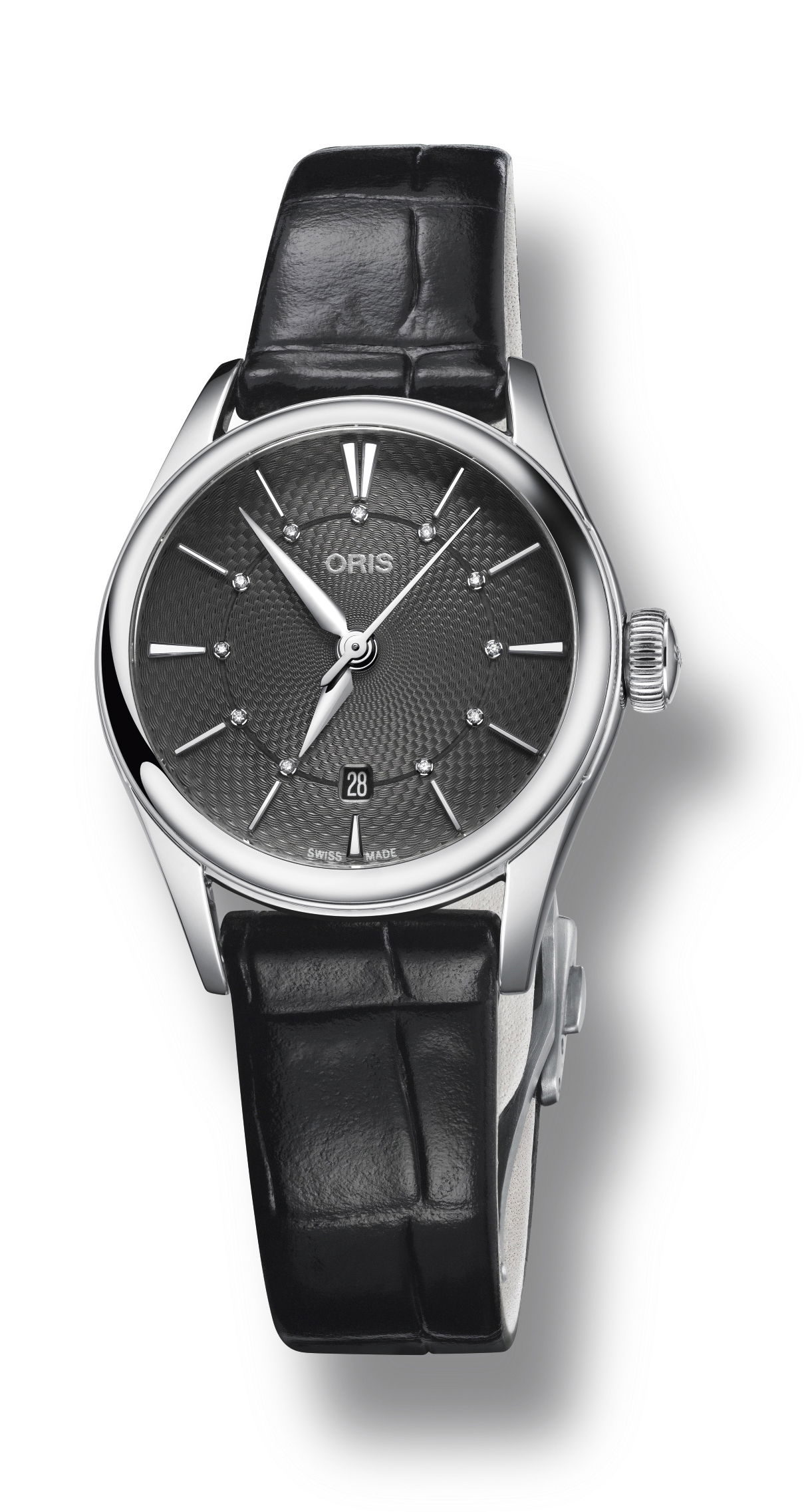 Oris Artelier Date Diamonds luxury timepiece - detailed view