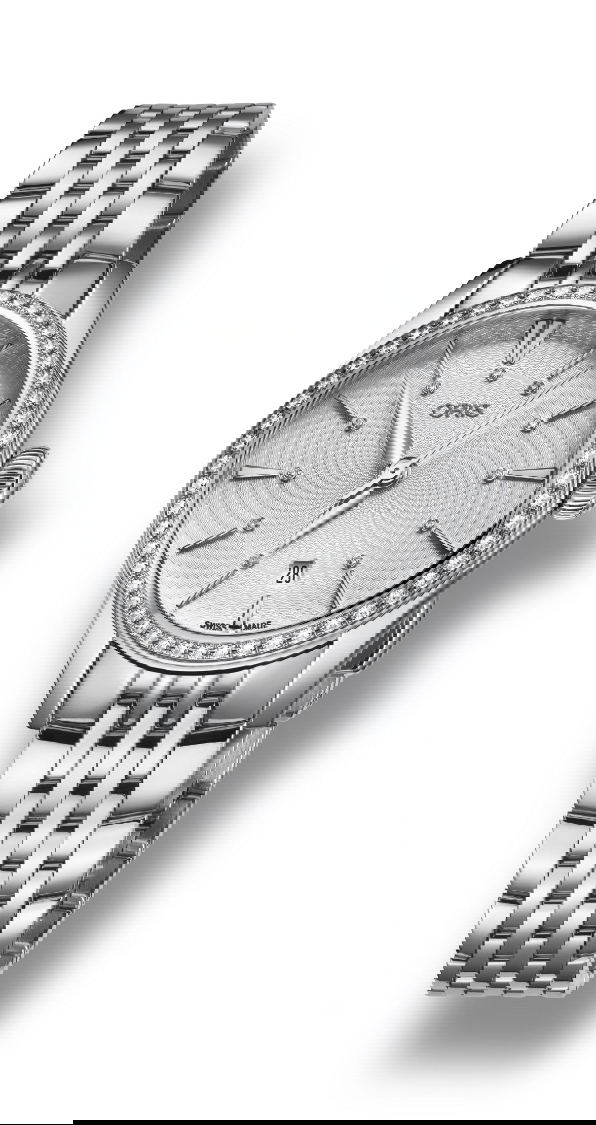 Oris Artelier Date Diamonds luxury timepiece - detailed view