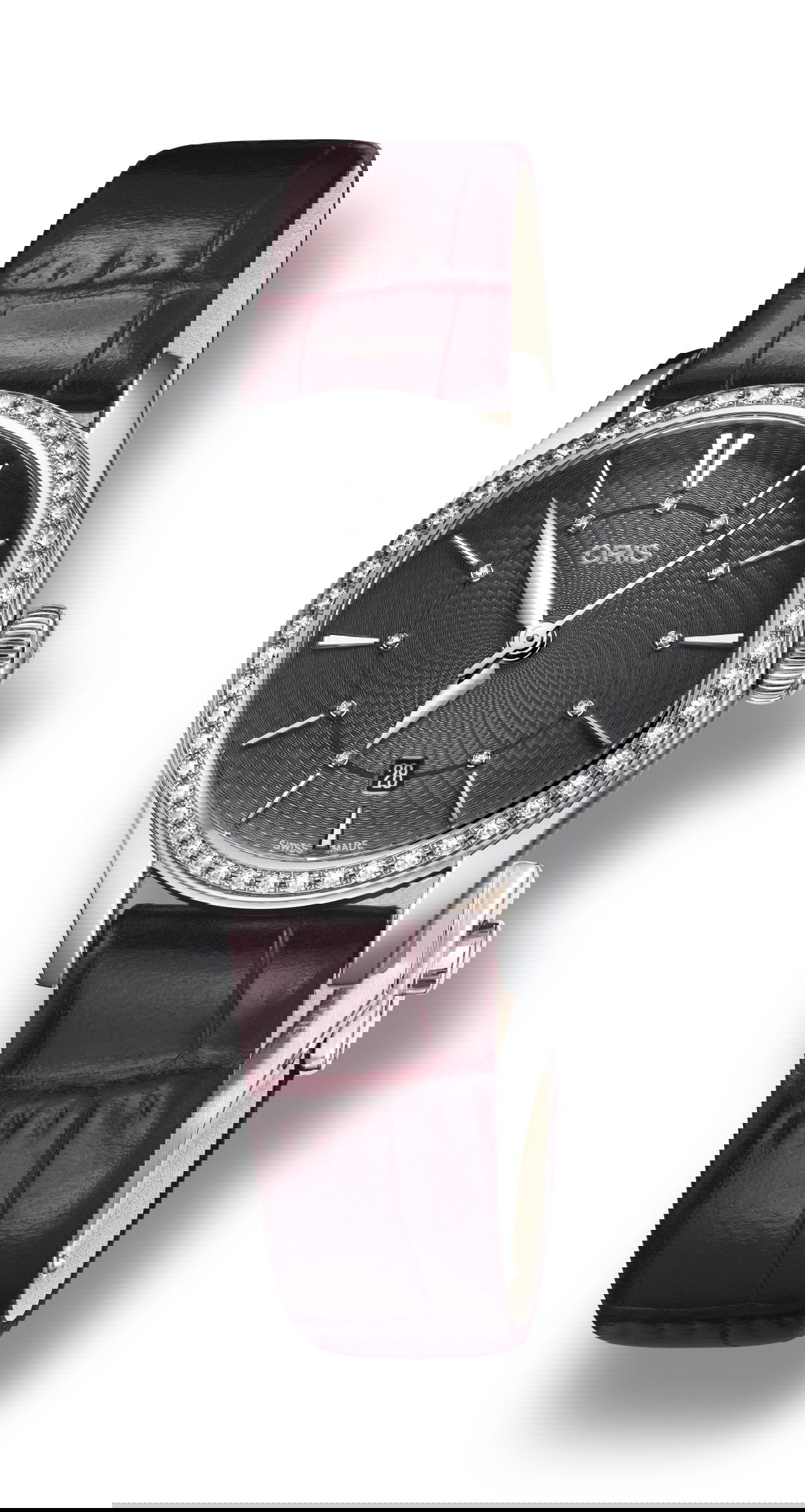 Oris Artelier Date Diamonds luxury timepiece - detailed view