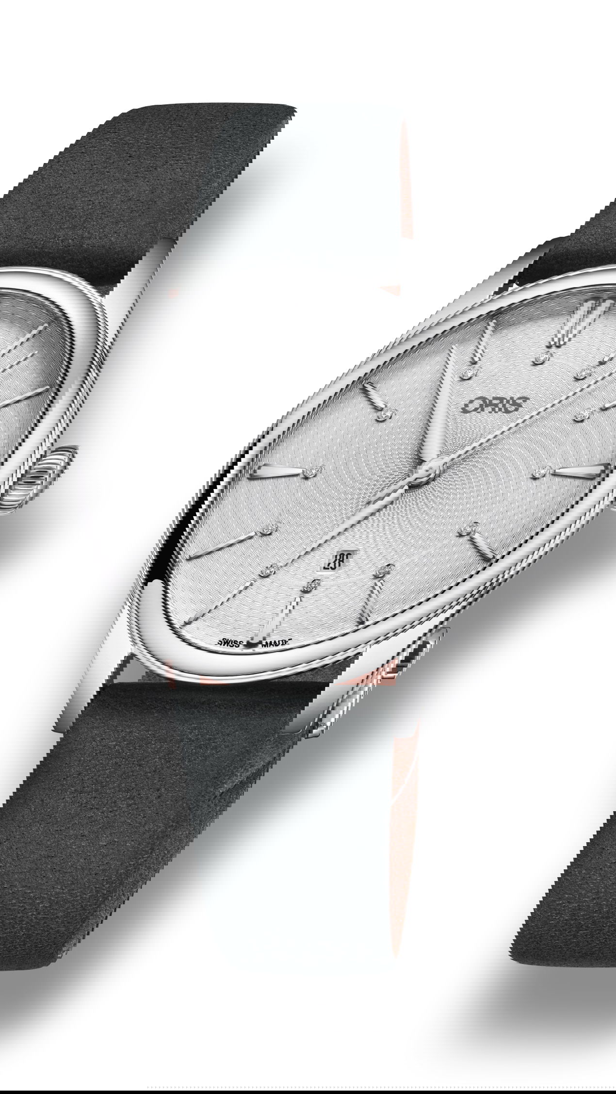 Oris Artelier Date Diamonds luxury timepiece - detailed view