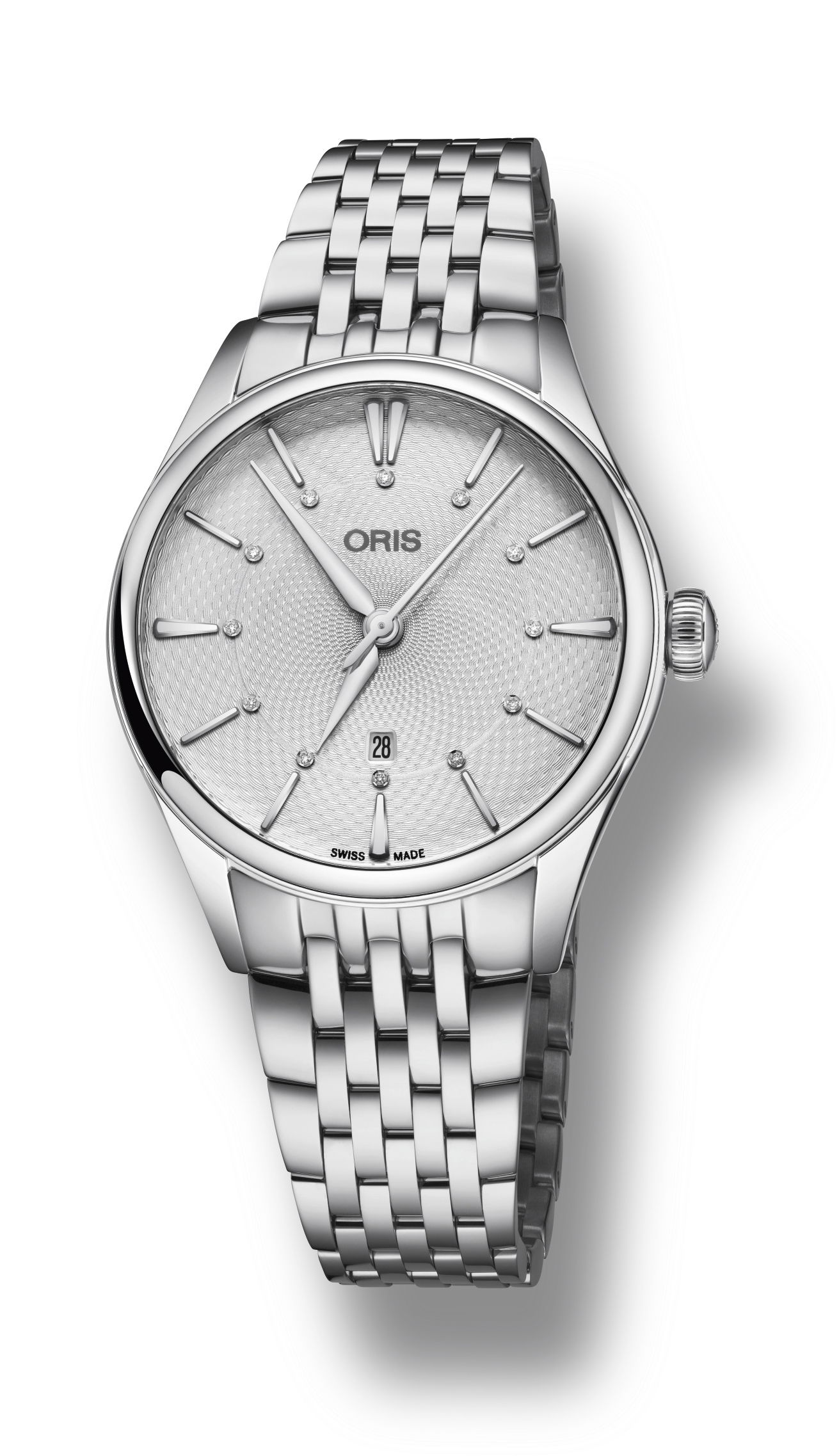 Oris Artelier Date Diamonds luxury timepiece - detailed view
