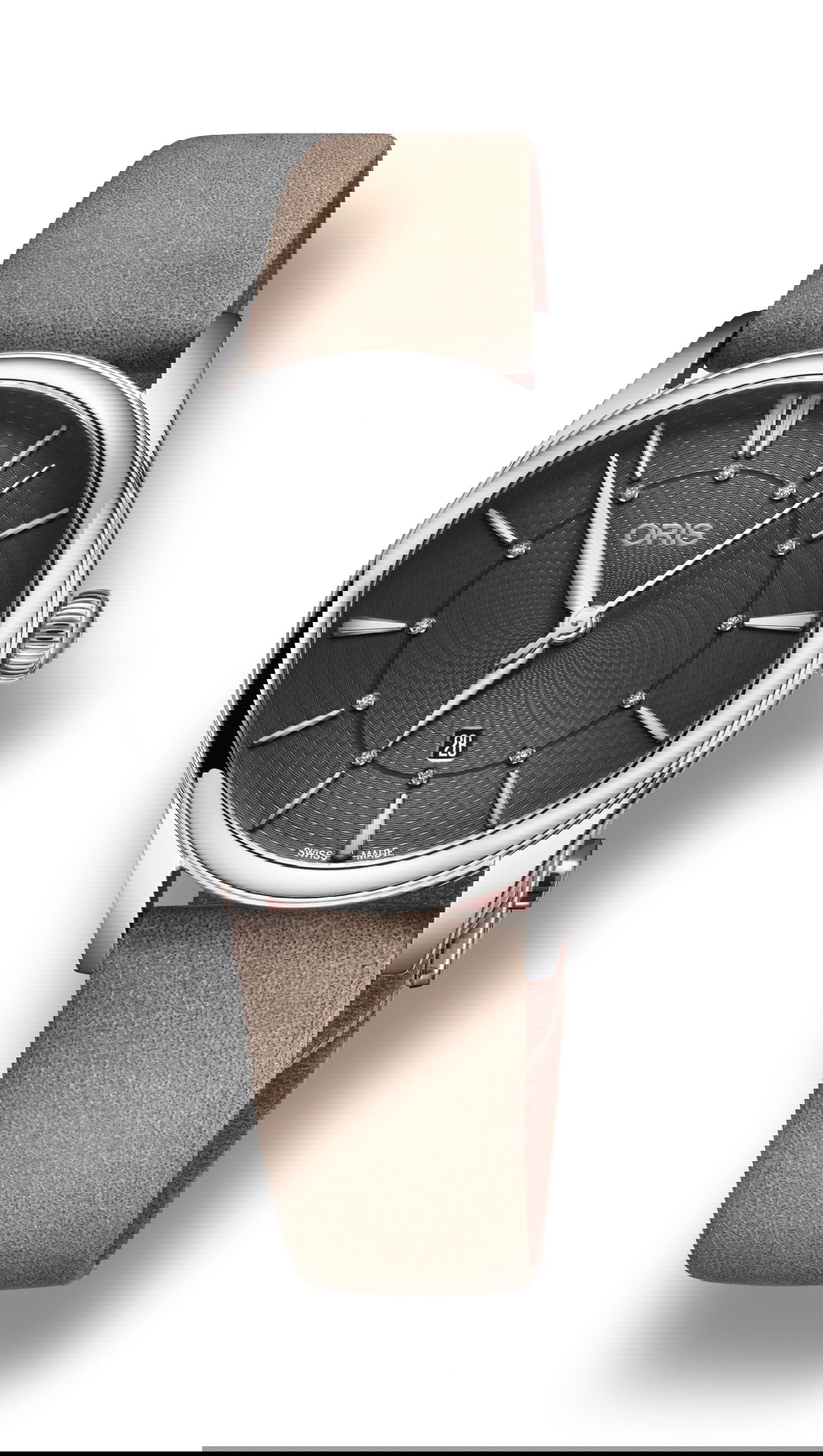 Oris Artelier Date Diamonds luxury timepiece - detailed view