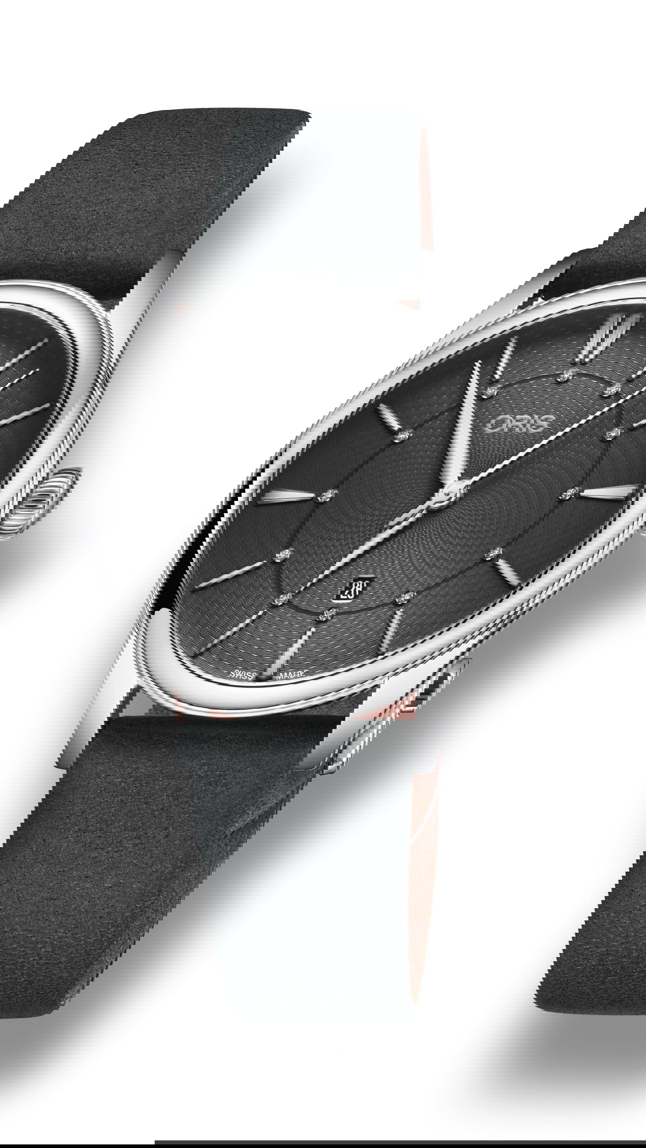 Oris Artelier Date Diamonds luxury timepiece - detailed view