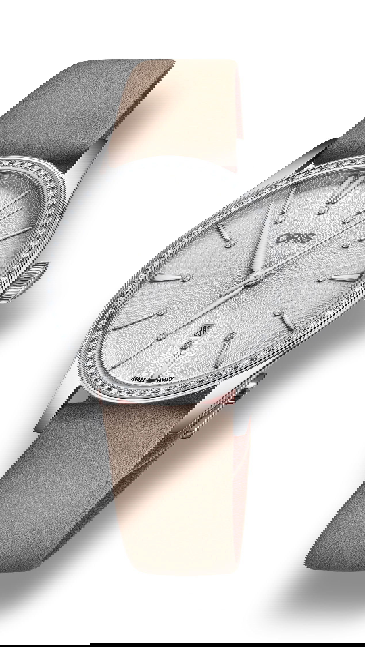 Oris Artelier Date Diamonds luxury timepiece - detailed view