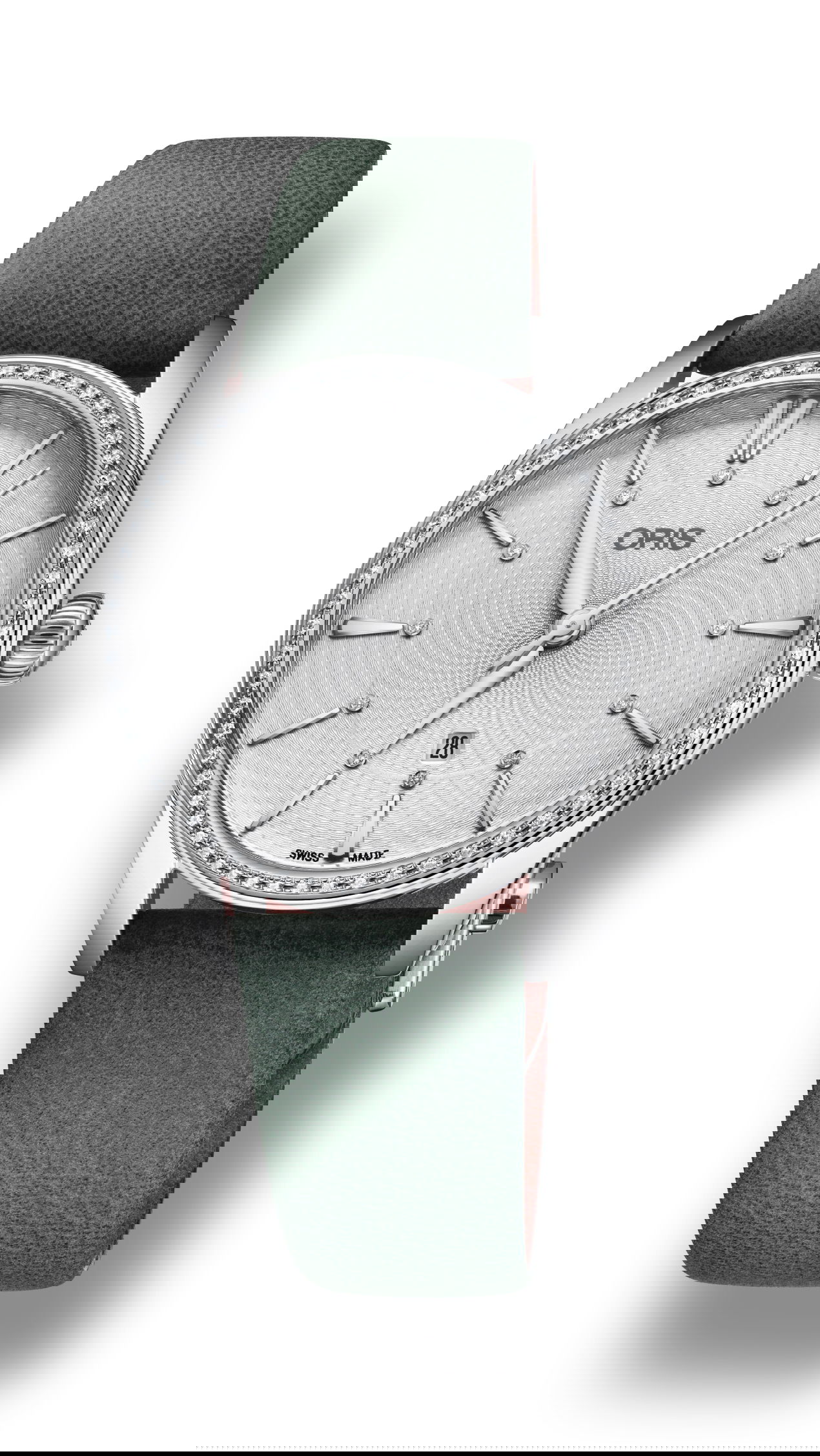 Oris Artelier Date Diamonds luxury timepiece - detailed view