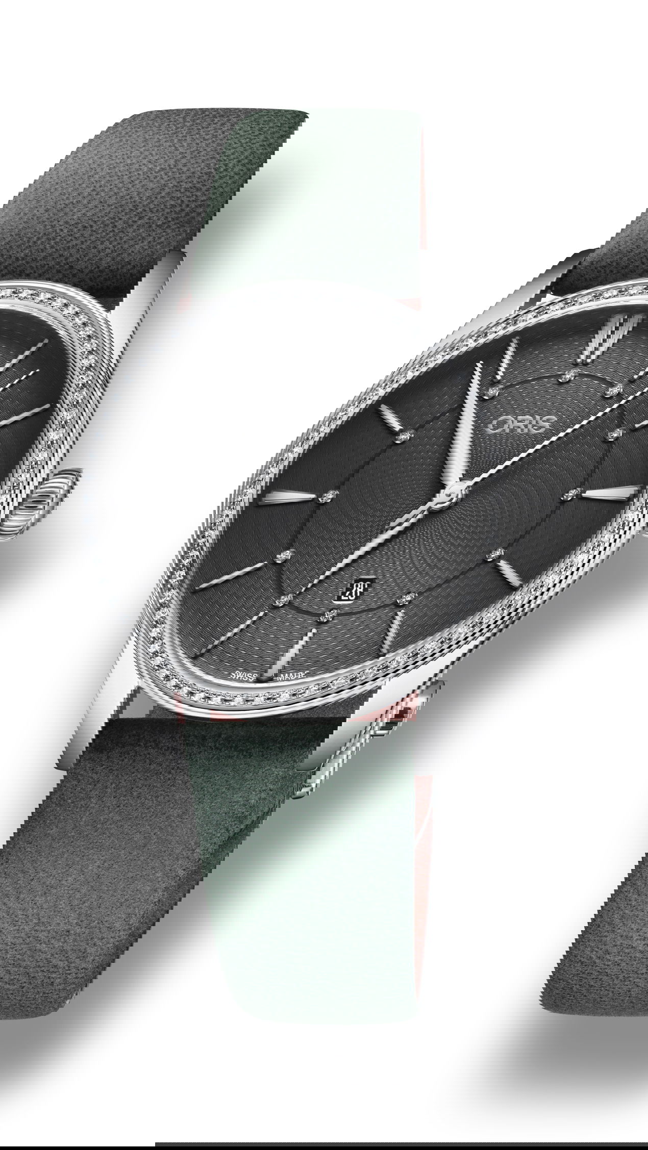 Oris Artelier Date Diamonds luxury timepiece - detailed view